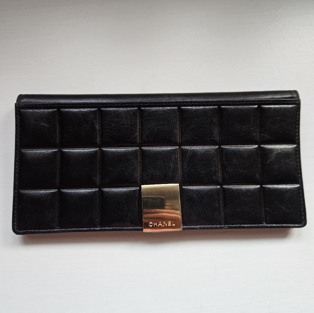 Chanel Chocolate Bar Long Leather Wallet